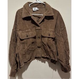 Princess Polly Women’s‎ Crop Brown Corduroy Jacket Size M/L